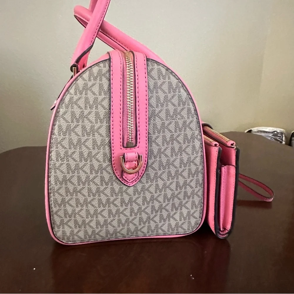 Michael Kors Jet Set Travel Duffle Satchel Shoulder Crossbody Bag & wallet set - Picture 7 of 17